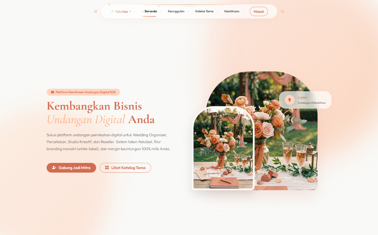 Tautan Hati Wedding - Portofolio Web Fajar SN